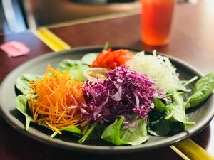 Vegan Salad Plate + Soup = $6 bucks! Great deal at Greens Garden Round Rock in Round Rock
