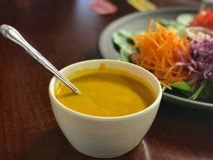 Carrot Soup - Delicious Combo With Salad at Greens Garden Round Rock in Round Rock