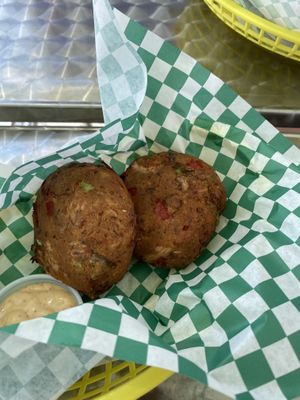 The best vegan crab cakes we’ve ever had  at Vibrations in Gary