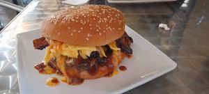 BBQ mushrooms sandwich... yum! at Vibrations in Gary