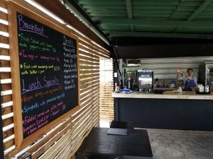 Fresco Cafe at the waterfront of Puerto Baquerizo Moreno. at Fresco Cafe in San Cristobal