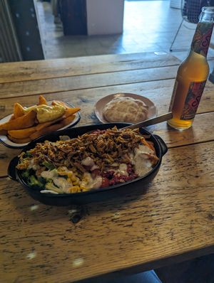 Box mit Wedges und Eistee at Gustav Grün - Wolbecker Straße in Muenster