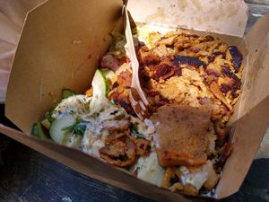 Seitan Döner Box with artichokes at Gustav Grün - Wolbecker Straße in Muenster