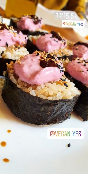 Kimbap at Vegan Yes in East London