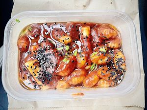 Vegan Korean gnocchi  at Vegan Yes in East London