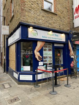 From outside   at Vegan Yes in East London