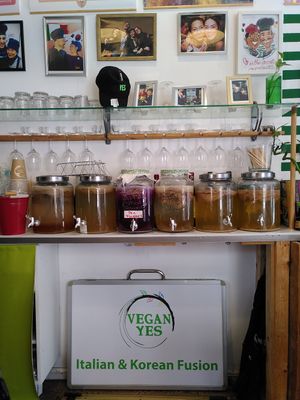 All theirs kombuchas! at Vegan Yes in East London
