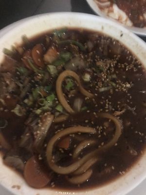 Kimchi udon  at Vegan Yes in East London