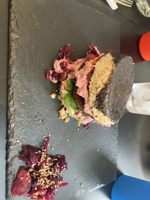 Sushi burger  at Vegan Yes in East London