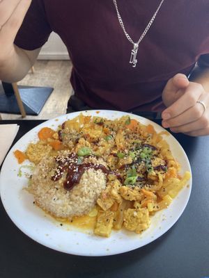 Kimchi tempeh   at Vegan Yes in East London