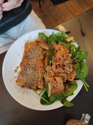 Kimchi Lasagna at Vegan Yes in East London