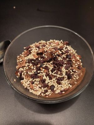 Chocolate mousse at Vegan Yes in East London