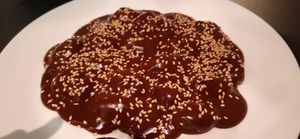 Chocolate gnocchi at Vegan Yes in East London