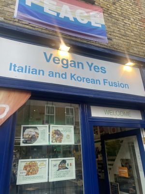 Store front  at Vegan Yes in East London
