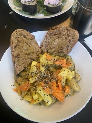 Gnocco al pesto  at Vegan Yes in East London