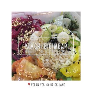 Kimchi Bibimbap at Vegan Yes in East London