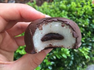 mochi covered with choco!!! at Vegan Yes in East London