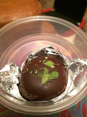 Chocolate mochi  at Vegan Yes in East London