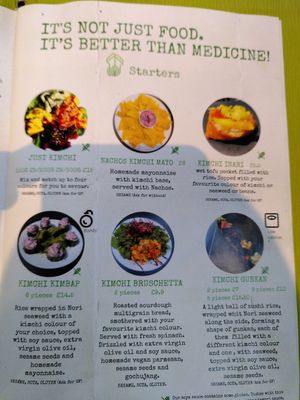 Menu 3 at Vegan Yes in East London