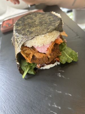 Sushi burger  at Vegan Yes in East London