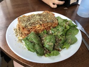 Kimchi Lasagna at Vegan Yes in East London