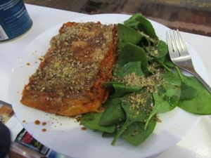 Kimchi Lasagna at Vegan Yes in East London