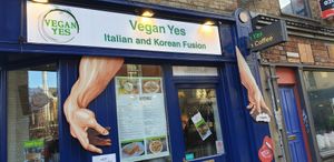 Outside at Vegan Yes in East London