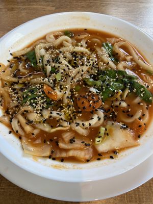 Kimchi Udon £9 at Vegan Yes in East London
