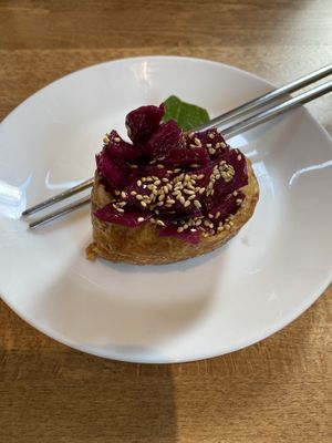 Kimchi Inari with Kimchi Viola £3.50 at Vegan Yes in East London