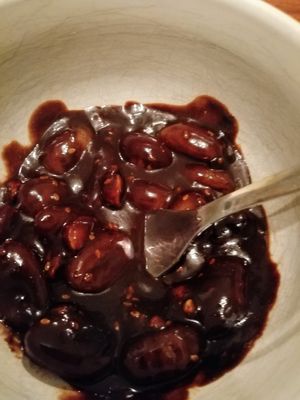 Chocolate gnocchi at Vegan Yes in East London