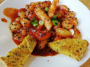 Toppognocchi - gnocchi & ddeokbokki at Vegan Yes in East London