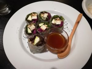 spring rolls at Loca Kitchen in Tokyo