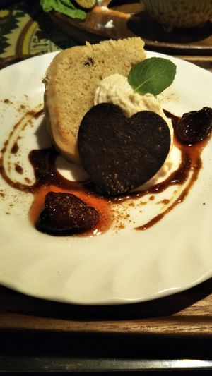 Lemon icing citrus cake with raspberry compote. Yum! at Loca Kitchen in Tokyo