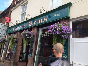 Flowers outside ! at Cavens Arms in Dumfries