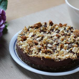 RAW chocolate cake at Le Moine Bistro in Neumuenster