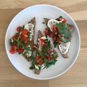 Pizza with cauliflowerbase  at Le Moine Bistro in Neumuenster