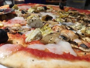 Vegan pizza  at Pizza Express in Durham