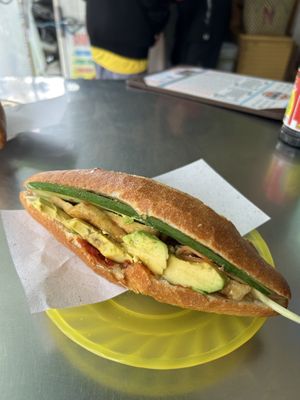 Vegetable bahn mi with avocado and tofu  at Phi Banh Mi in Hoi An
