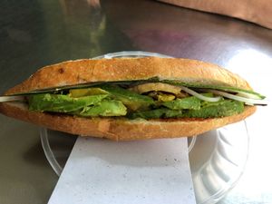 Vegan with avo instead of cheese at Phi Banh Mi in Hoi An