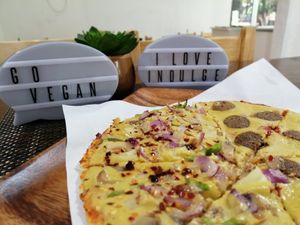 Half Supreme, Half Pepperoni Pizza. at Indulge in Quezon City