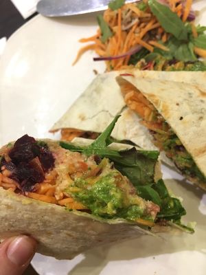Vegan wrap at Pascal Coffee House - Edward Square in Galway