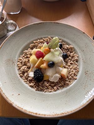 Greek style granola, vegan with soy yoghurt and  without honey  at Leni Liebt Kaffee in Aachen