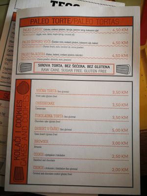 Cakes at Tecó in Mostar