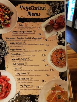 Page 1 V menu at Bollywood Indian Restaurant in Busan