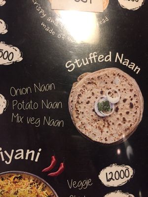 The only place to get vegan nan! They make all nan with vegan butter. at Bollywood Indian Restaurant in Busan