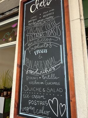 The cafe offers vegan food as dessert option   at Chelo Cafe in Barcelona