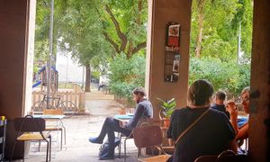 Outside at Chelo Cafe in Barcelona