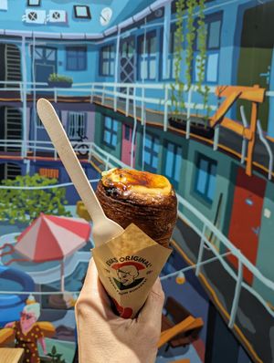 Vegan Creme Brulee Cone at Eva's Original Chimneys in Toronto