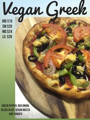 Vegan Greek at Real Things Pizza in Naramata