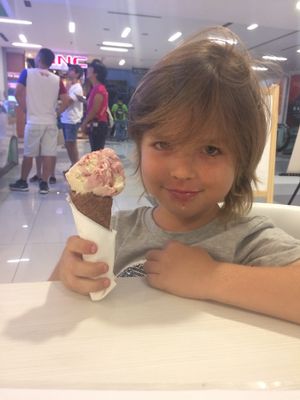 Favorite strawberry one at Kind Kones - Mont Kiara in Kuala Lumpur